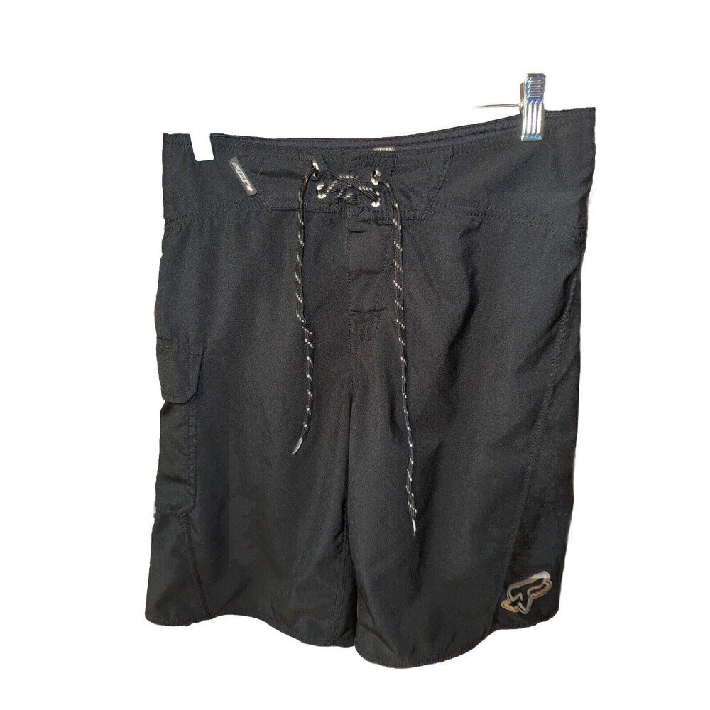 Men's Fox Swim Trunks Size 21 Black in Color